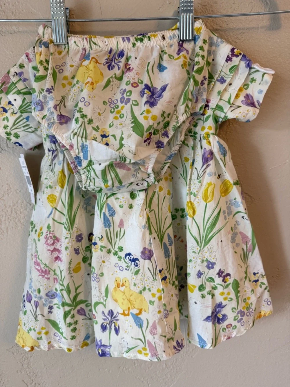 Rare‎ Editions Girls Duckie Bunny Sundress with Pleated & Ribbon Trim Spring 9m